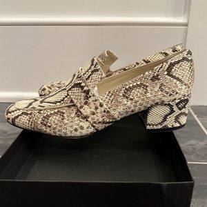Freda Salvador leather loafers (snake print) size 9